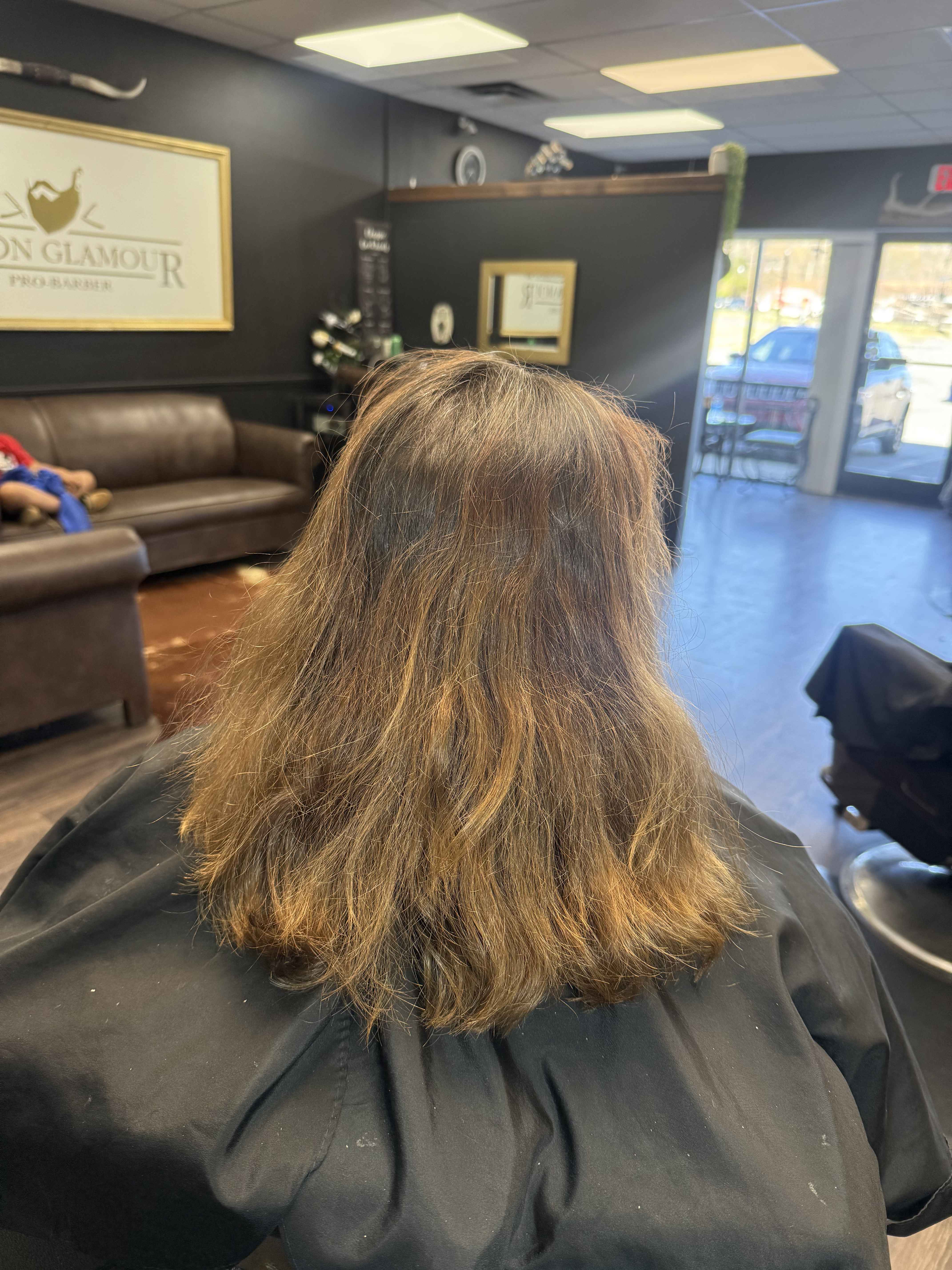 Before: hair transformation